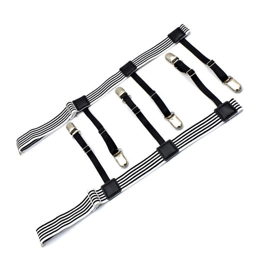 Mercer Striped Clip Garter-Garter-StylinArts-StylinArts