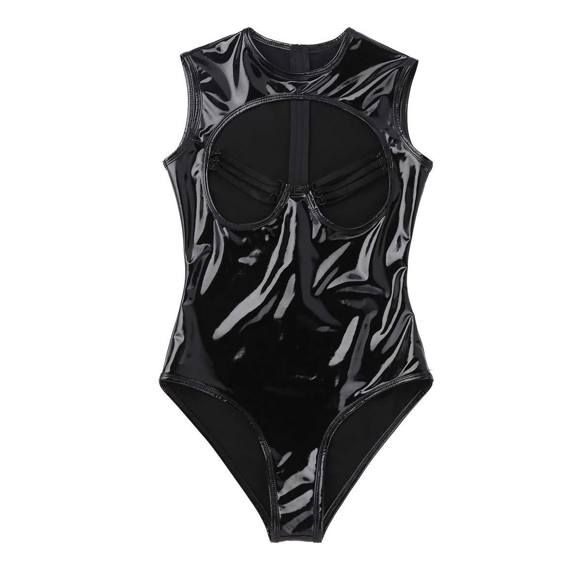 Virelia Gloss Bodysuit-Black-2XL-Bodies & Teddies-StylinArts