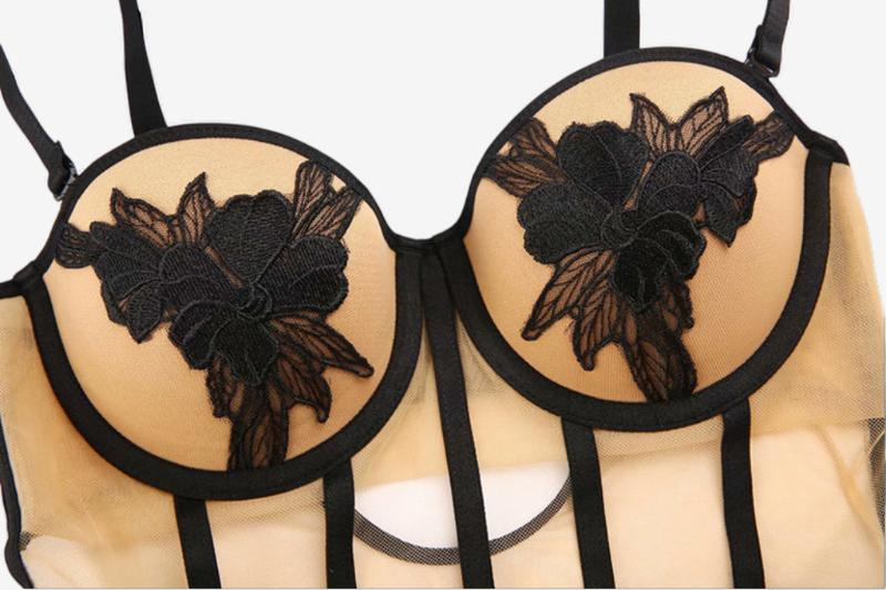 Vespera Appliqué Panel Bodysuit-Purple-70B-Bodies & Teddies-StylinArts