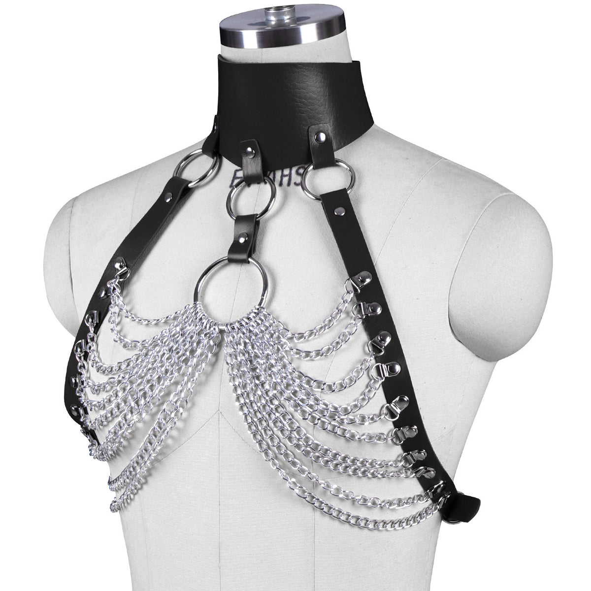 Enchanted Chainmail Leather Harness-Suspender Belts-StylinArts