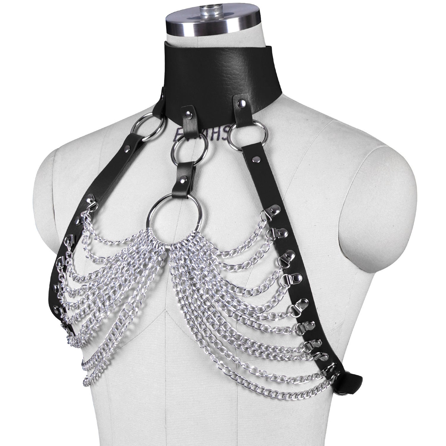 Enchanted Chainmail Leather Harness – Adjustable Medieval-Inspired Statement Accessory