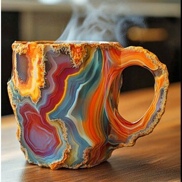 Enchanting Resin Mineral Crystal Coffee Mug - Sip Your Magic-Drinkware-StylinArts