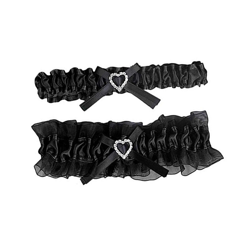Bridal Bow Wedding Garter-Garter-StylinArts-Black-StylinArts