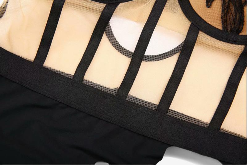 Vespera Appliqué Panel Bodysuit-Purple-70B-Bodies & Teddies-StylinArts