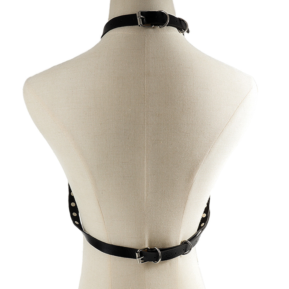 Chain Seduction Harness Bralette-Suspender Belts-StylinArts