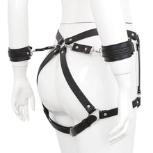 Appeal Leather Shorts with Handcuffs – Adjustable Black Luxury Accessory