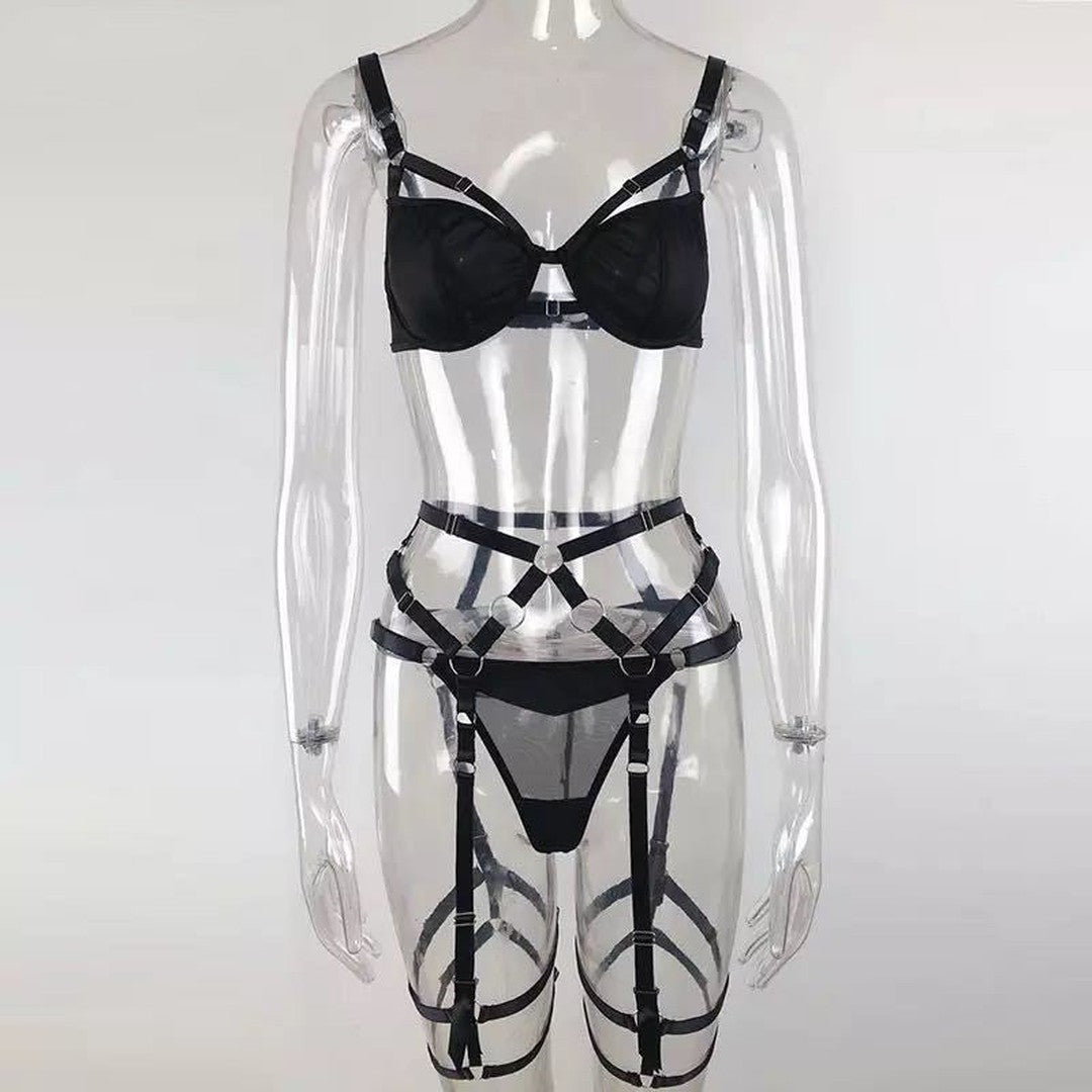 Auriga Harness Set-Black-L-Basques-StylinArts