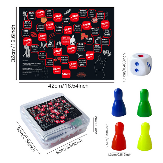 Couples Adult Board Game Set – Romantic Truth or Dare & Drinking Games-Flirty Fun & Games-StylinArts