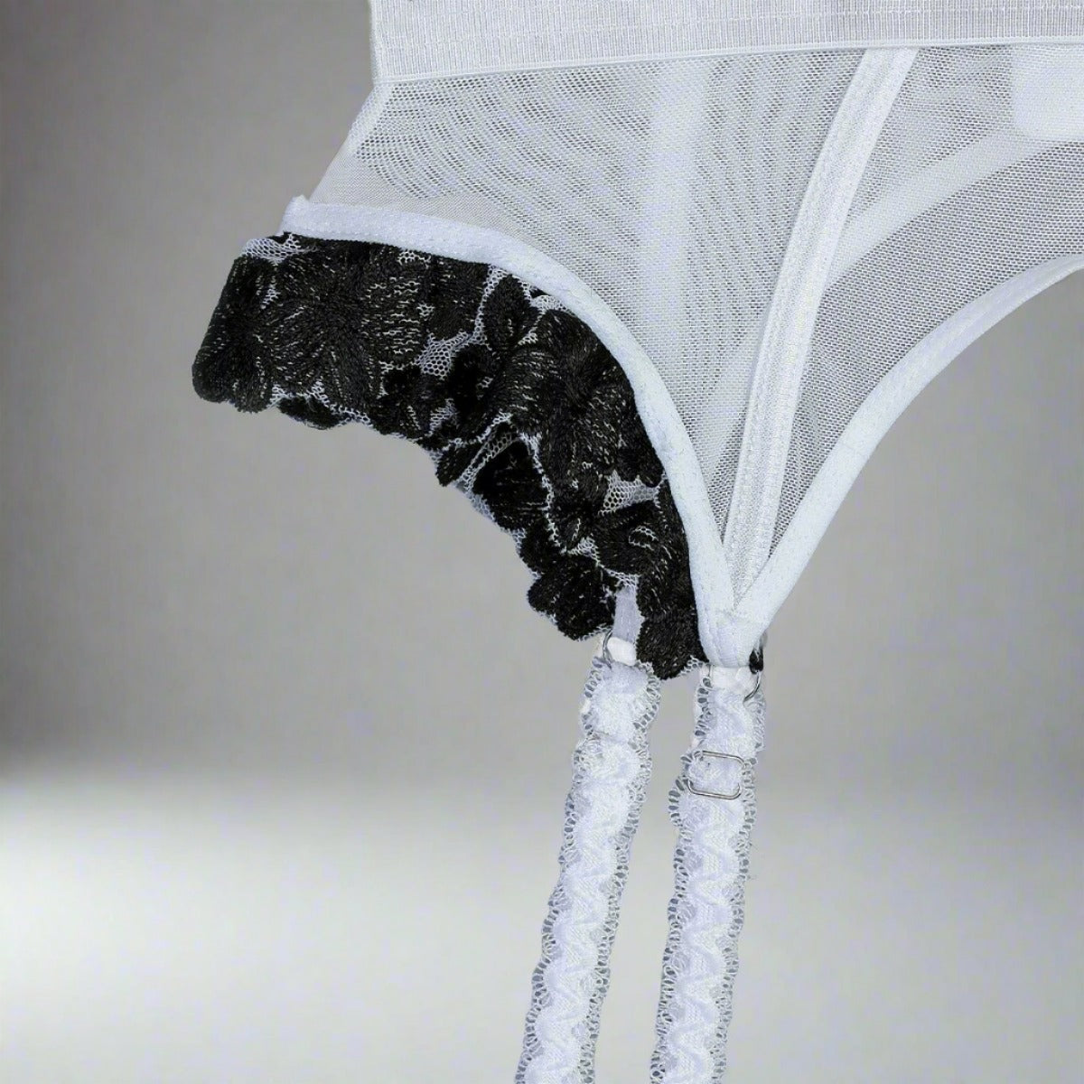 Lunara Noir Filigree Bodysuit-Black-L-Basques-StylinArts