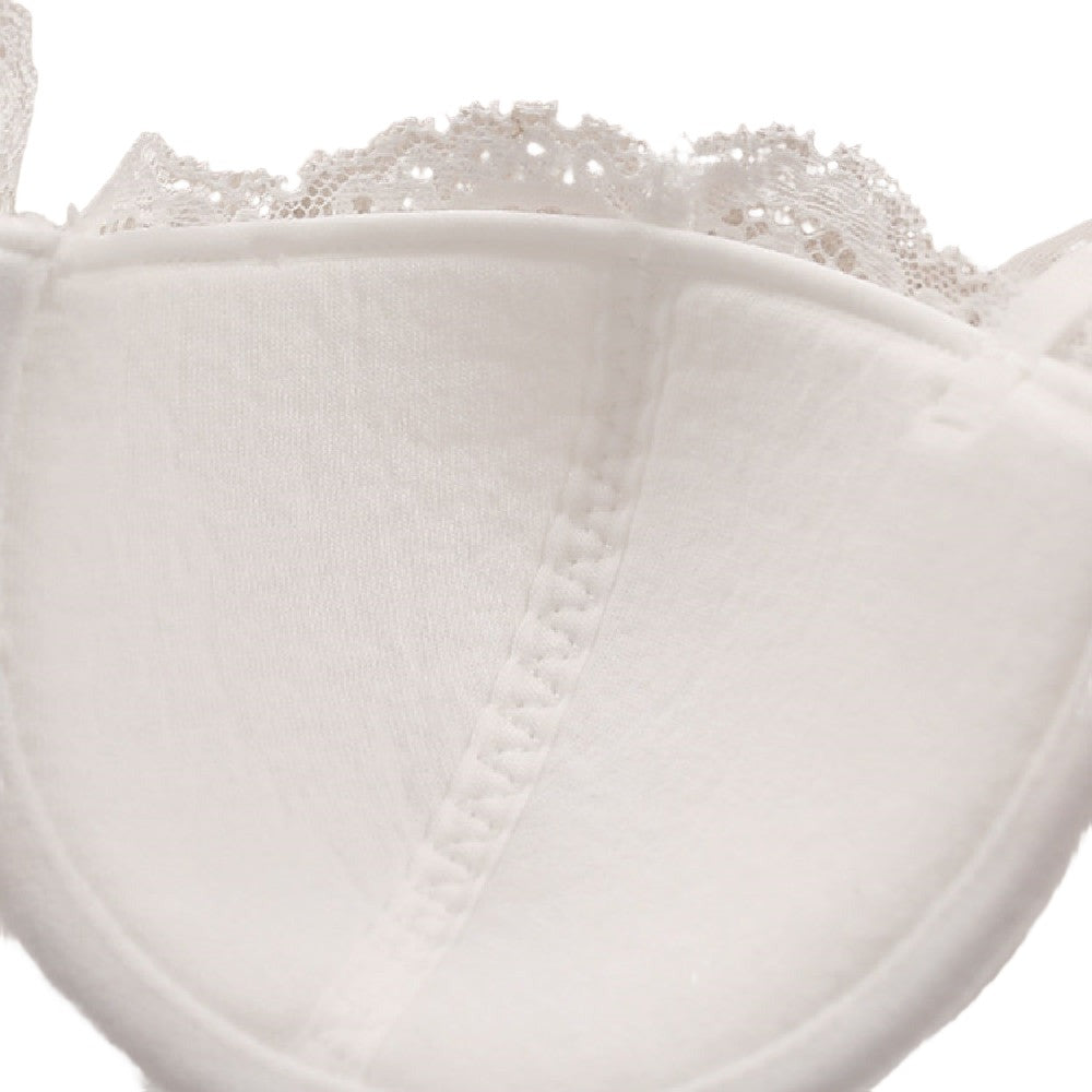 Isolde Lace Balcony Bra-White-70A-Bras and Briefs-StylinArts