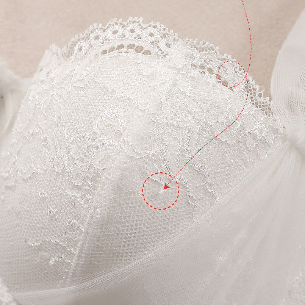 Isolde Lace Balcony Bra-White-70A-Bras and Briefs-StylinArts