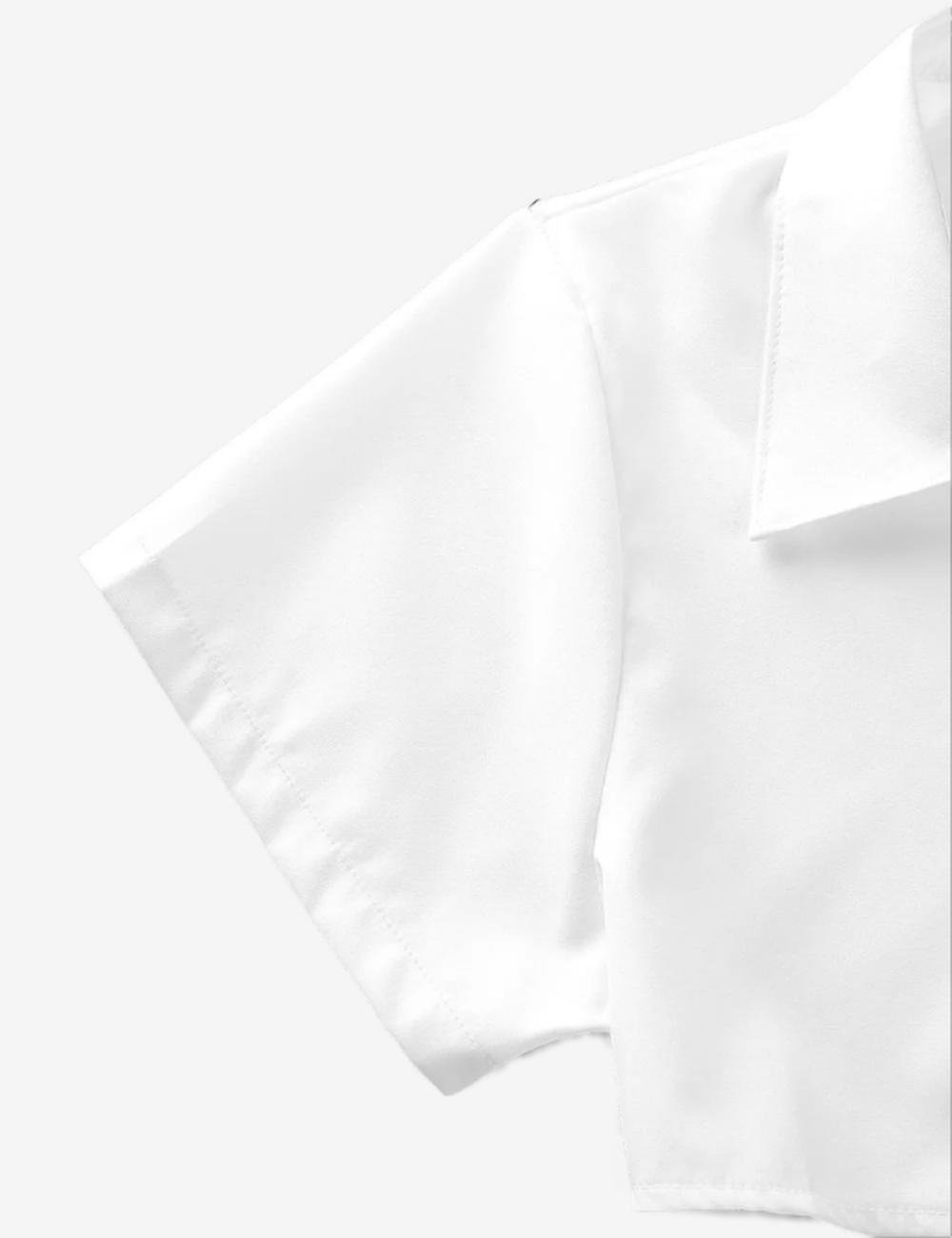 Naughty Schoolgirl Costume – Micro Pleated Skirt & Tie Crop Top-Intimate Roleplay Outfits-StylinArts