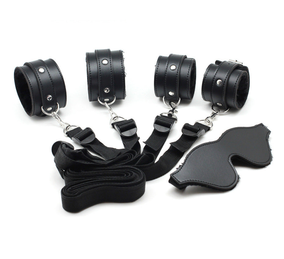 Leather Restraint Bed Play Set – Plush Adjustable Intimate Collection