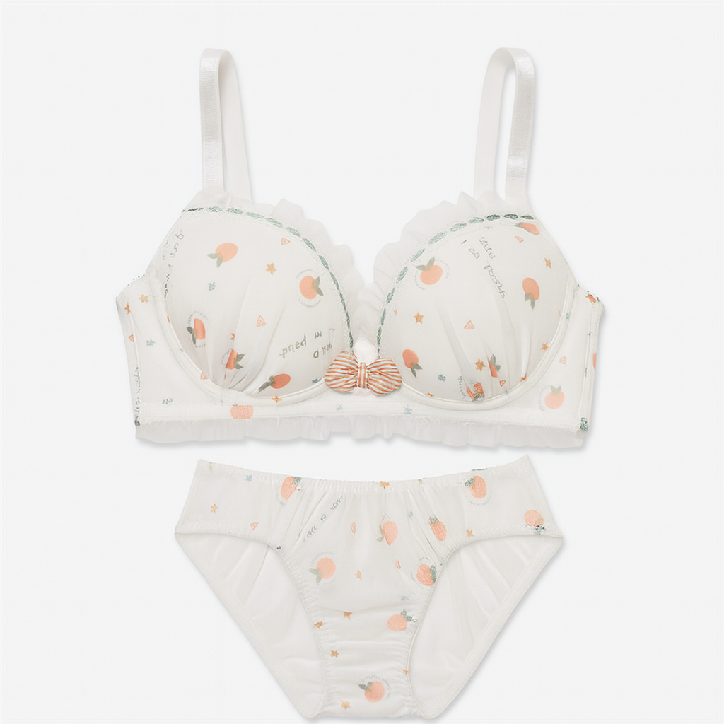 Primavera Print Mesh Bra Set