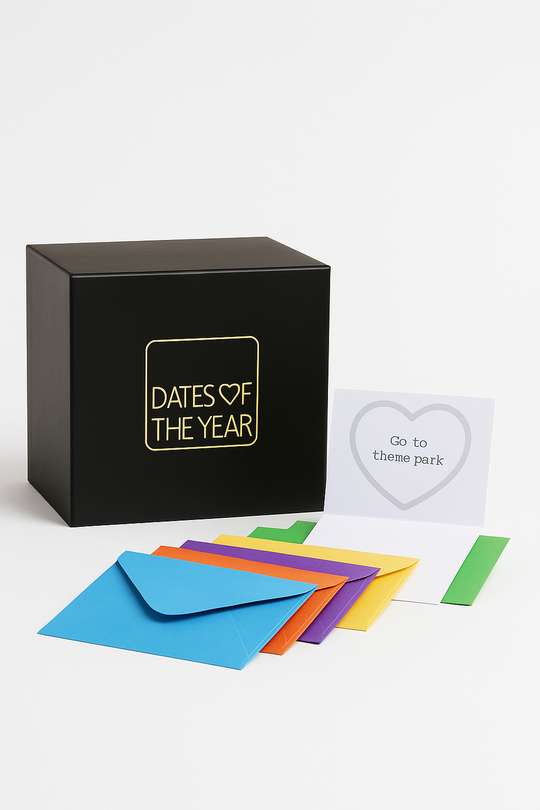 Dates of the Year – 52 Surprise Date Night Idea Cards Gift Box-18K Gold Plated Earrings-StylinArts