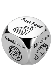 Stainless Steel Food Decision Dice – What to Eat Game in Gift Box