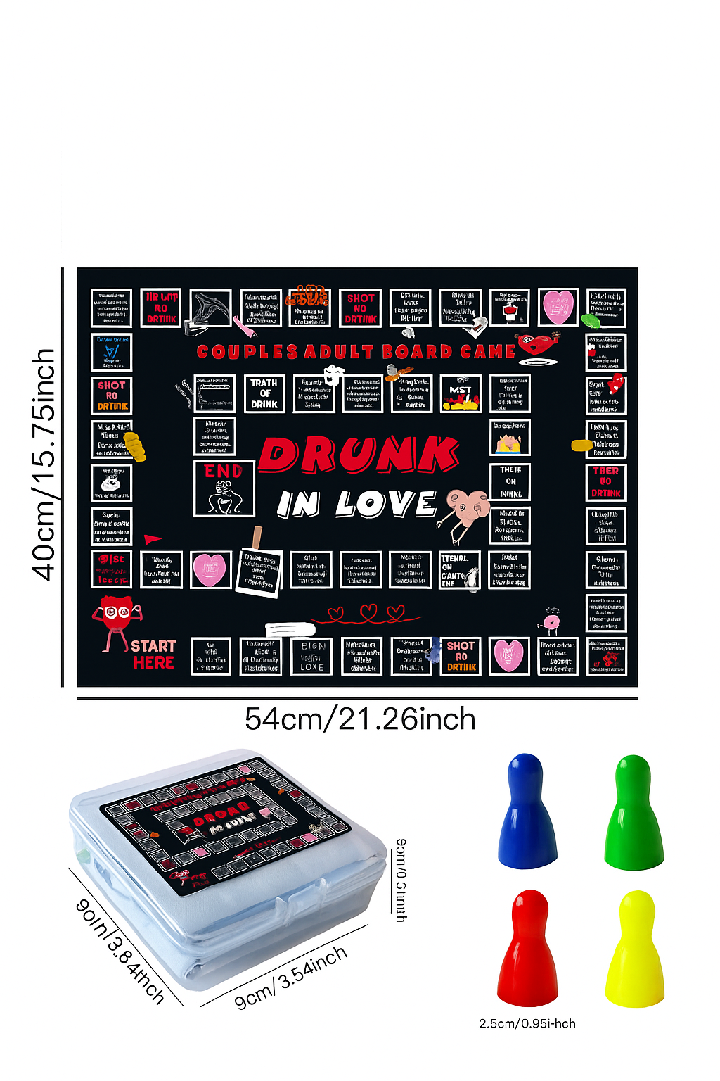 Couples Adult Board Game Set – Romantic Truth or Dare & Drinking Games-Flirty Fun & Games-StylinArts