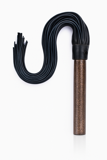 Vintage Cowhide Flogger – Antique Wooden Handle Whip for Couples & Training-Bound to You-StylinArts