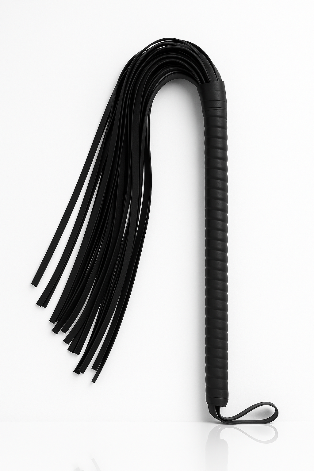 Luxury Faux Leather Spanking Set – Teasing Stick & Flogger Duo (30–60cm)-Tease & Please Tools-StylinArts