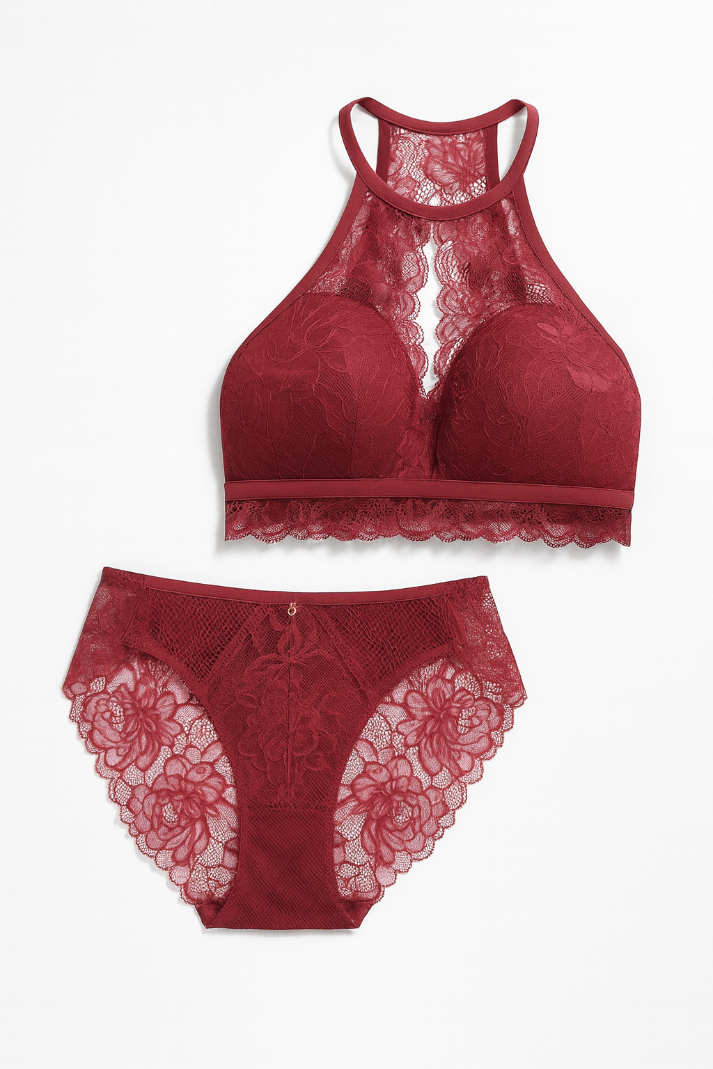 Elara Lace High-Neck Set