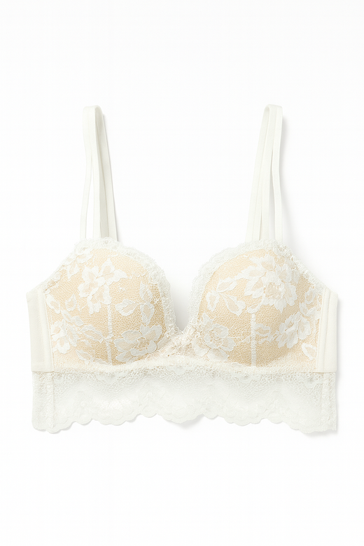 Aurora Lace Longline Bra-White-70B-Bra-StylinArts