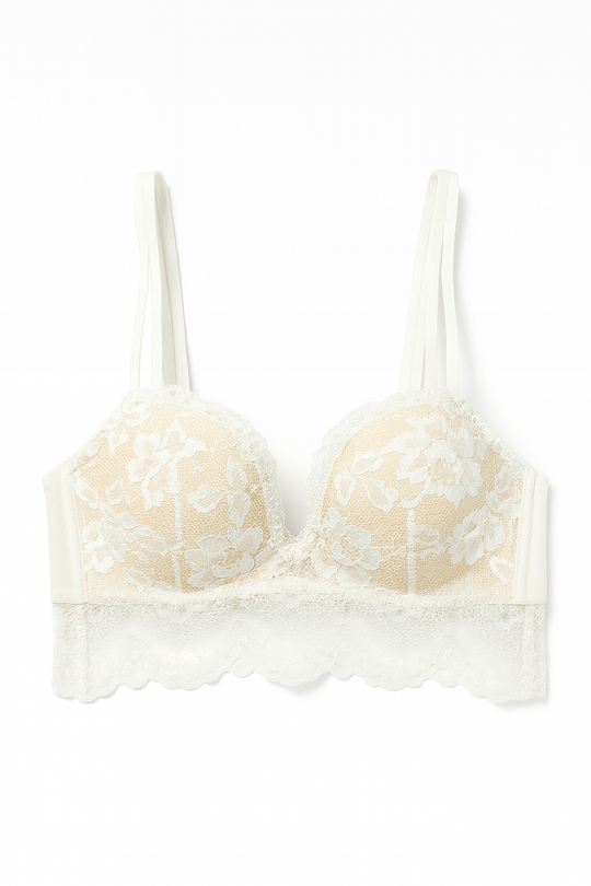 Aurora Lace Longline Bra-White-70B-Bra-StylinArts