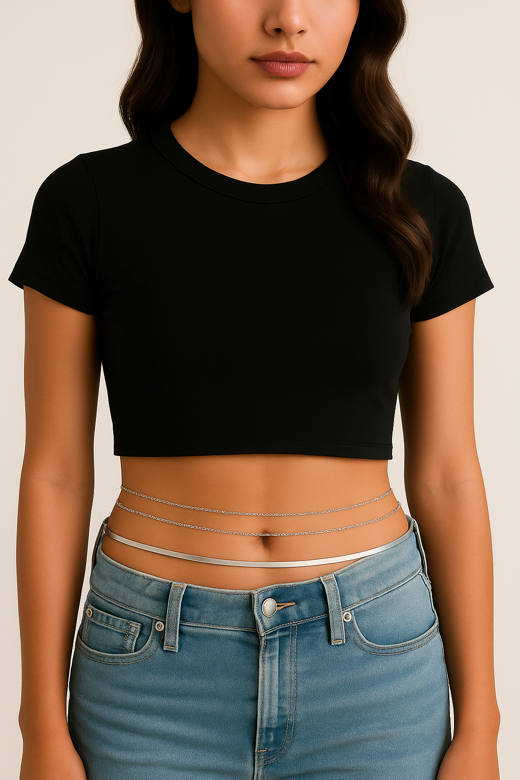 Gold Layered Belly Chain Set – Crystal Luxe Infinity Waist Jewelry-Belly chain-StylinArts