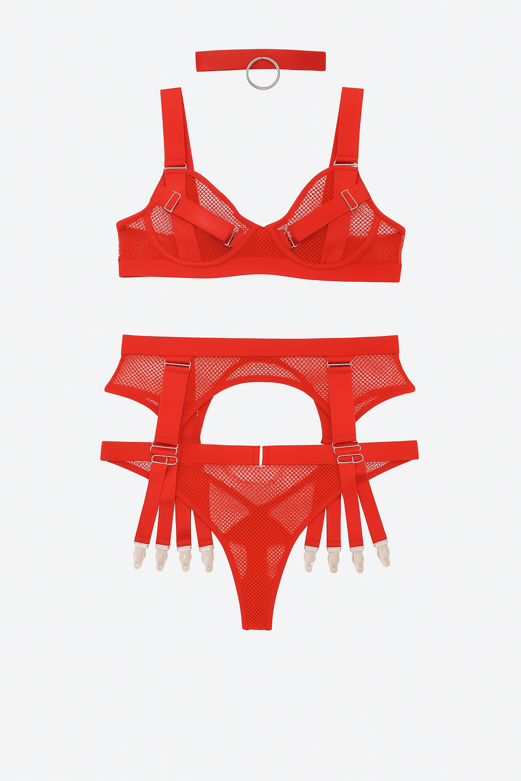 Eclipse Harness Lace Bodysuit-Black-L-Basques-StylinArts