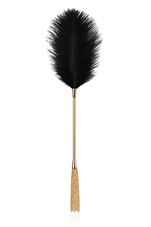 3-in-1 Modular Teaser Wand – Black Feather & Gold Chain Sensual Kit