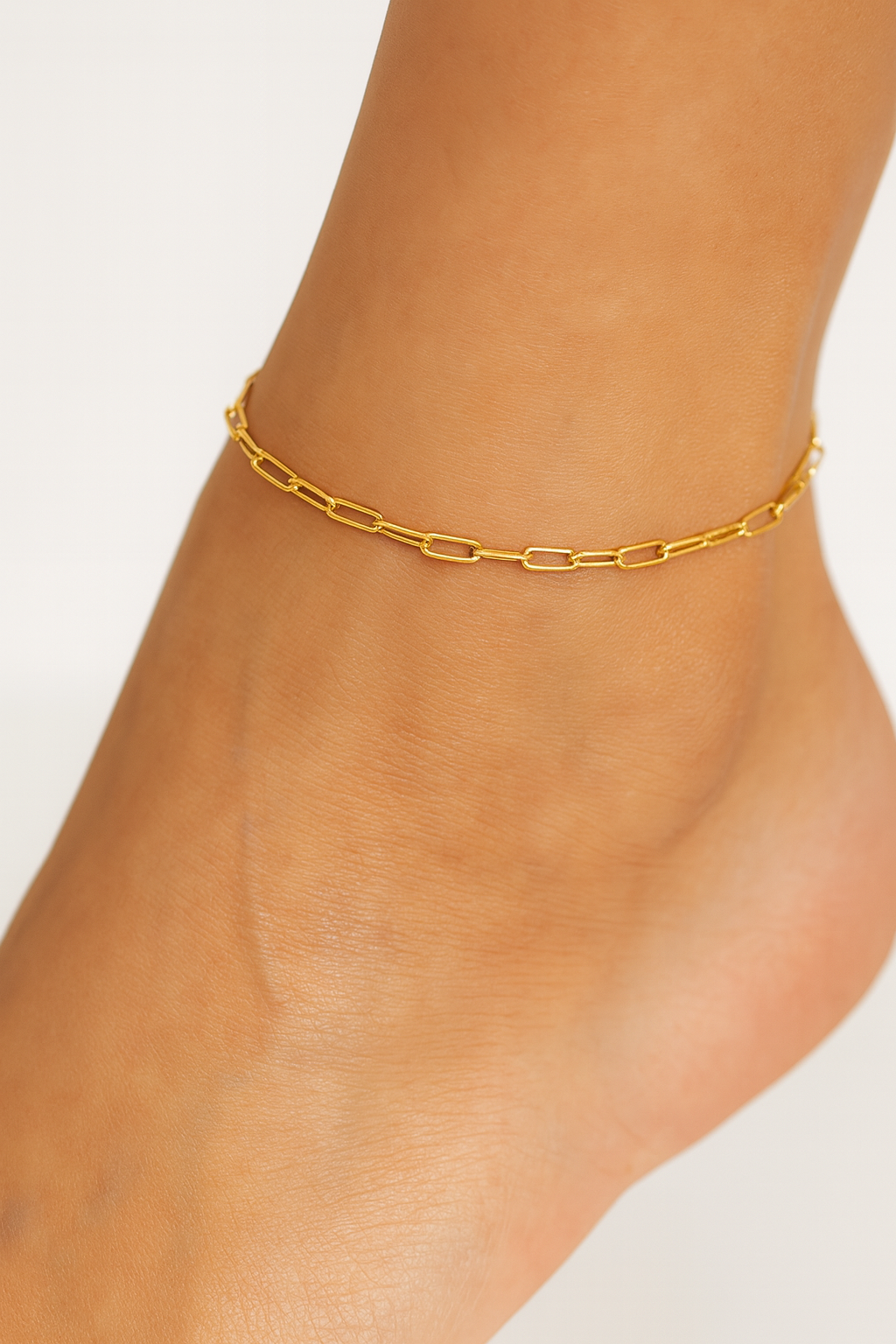 Solara Paperclip Anklet