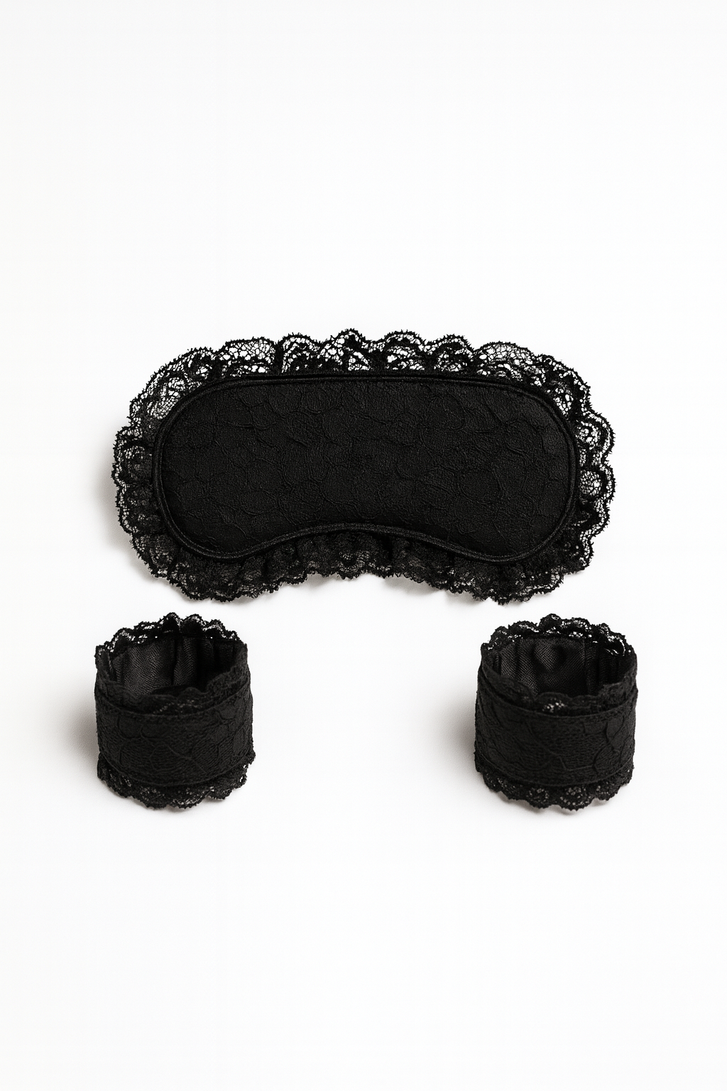 Binding Lace Blindfold & Handcuffs Set – Elegant Black Sensual Accessory