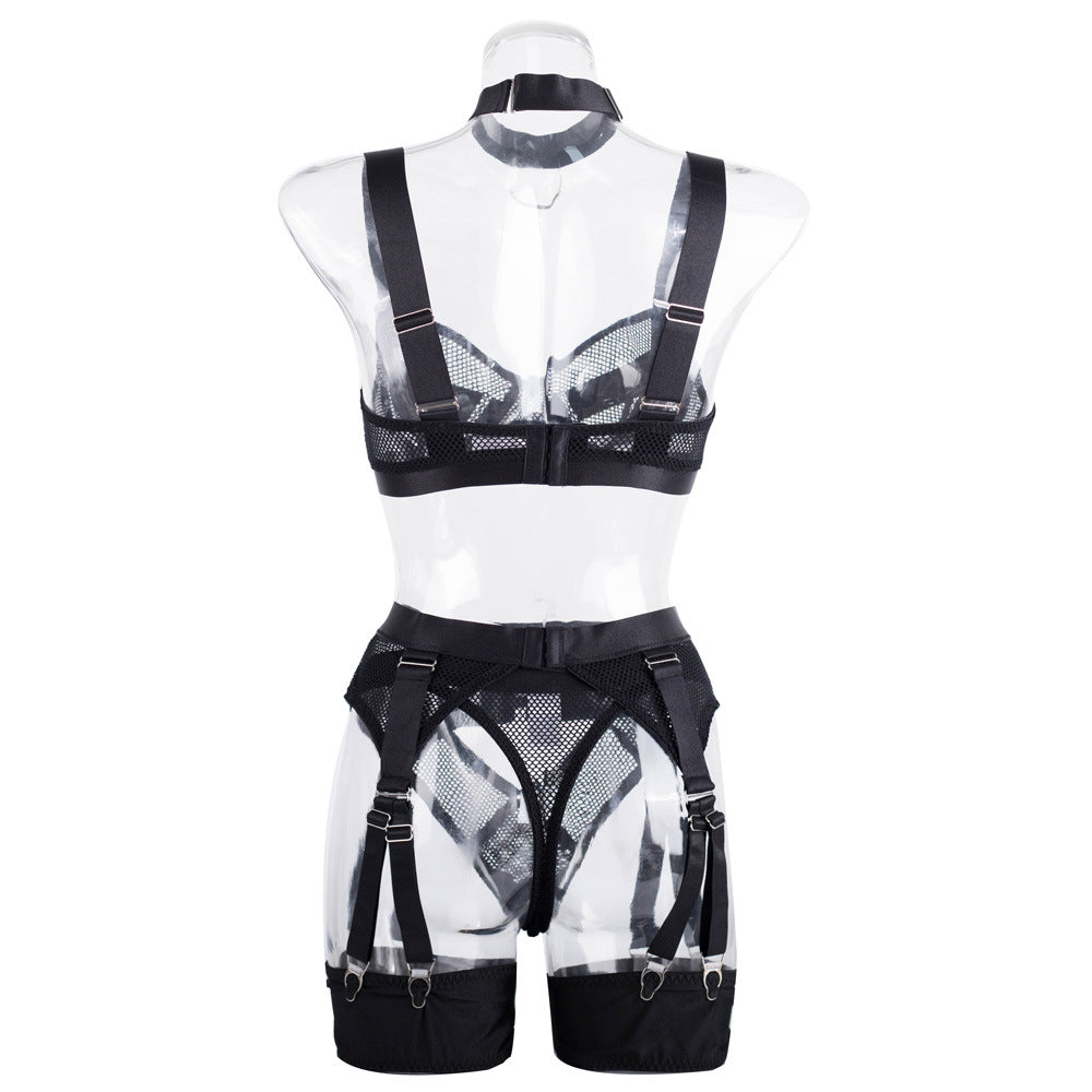 Eclipse Harness Lace Bodysuit-Black-L-Basques-StylinArts