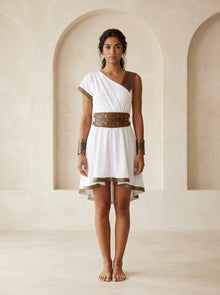 Elegant Medieval Roman Costume - Women's Lycra Dress