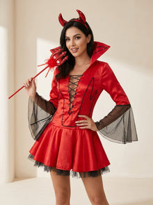 Masquerade Halloween Long Sleeve Demon Costume