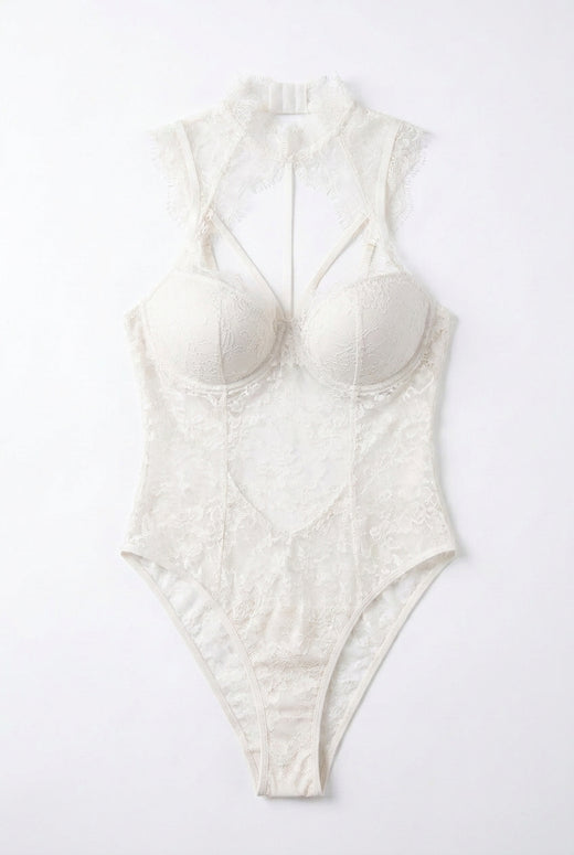 Aureline Lace High-Neck Bodysuit