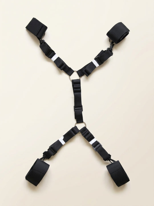 Adjustable Bed Bondage Straps – 4-Point Under-Mattress Restraint Kit