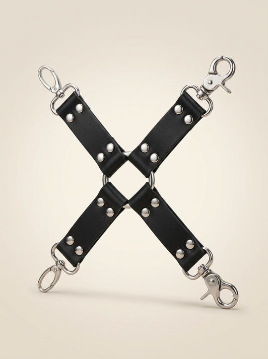 Cross Restraint Hand & Foot Cuffs – Adjustable Metal Statement Accessory