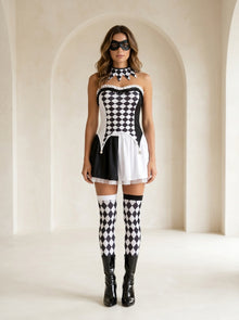 Playful Harlequin Cosplay Costume