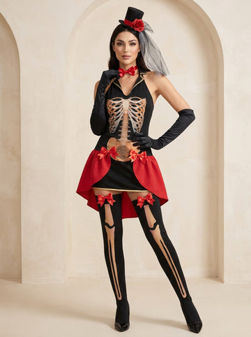 Spooky Skeleton Cosplay Costume - Complete Halloween Outfit