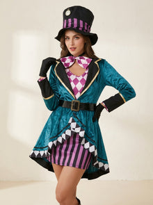 Whimsical Mad Hatter Cosplay Costume - Colorful Stage Outfit