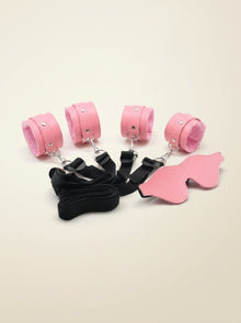 Leather Restraint Bed Play Set – Plush Adjustable Intimate Collection