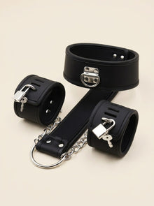 Secret Room Escape Reverse Back Lock Handcuffs – Adjustable Leather & Metal Accessory