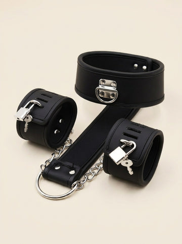 Secret Room Escape Reverse Back Lock Handcuffs – Adjustable Leather & Metal Accessory