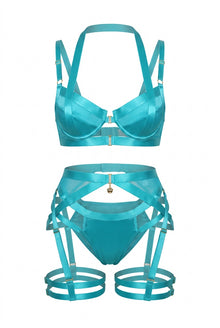 Selene Satin Harness Ensemble