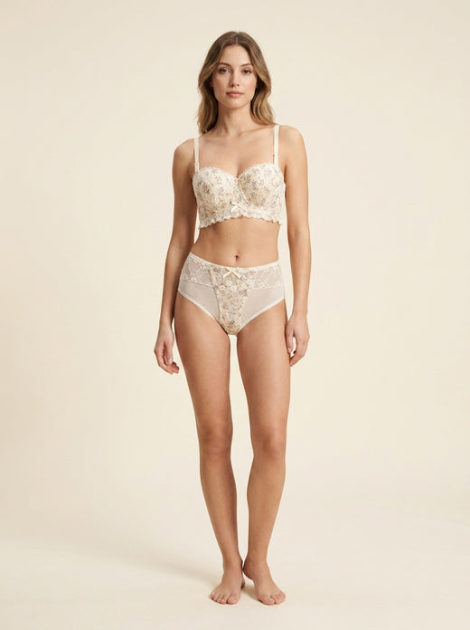 Garden Lace Cotton Bralette Set