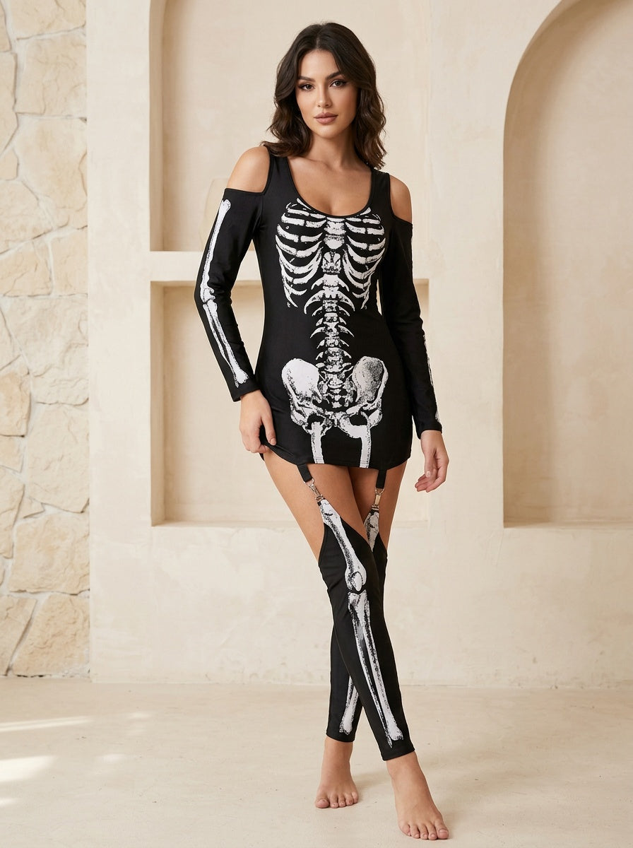 Skeleton Siren – Bold and Daring Skeleton Print Costume
