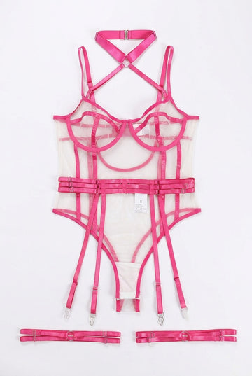 Rosalia Satin Harness Bodysuit