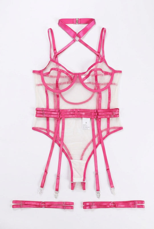 Rosalia Satin Harness Bodysuit
