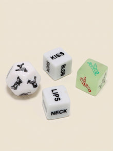 Glow-in-the-Dark Naughty Dice – Couples Game Set for Romantic Fun (4-Pack)