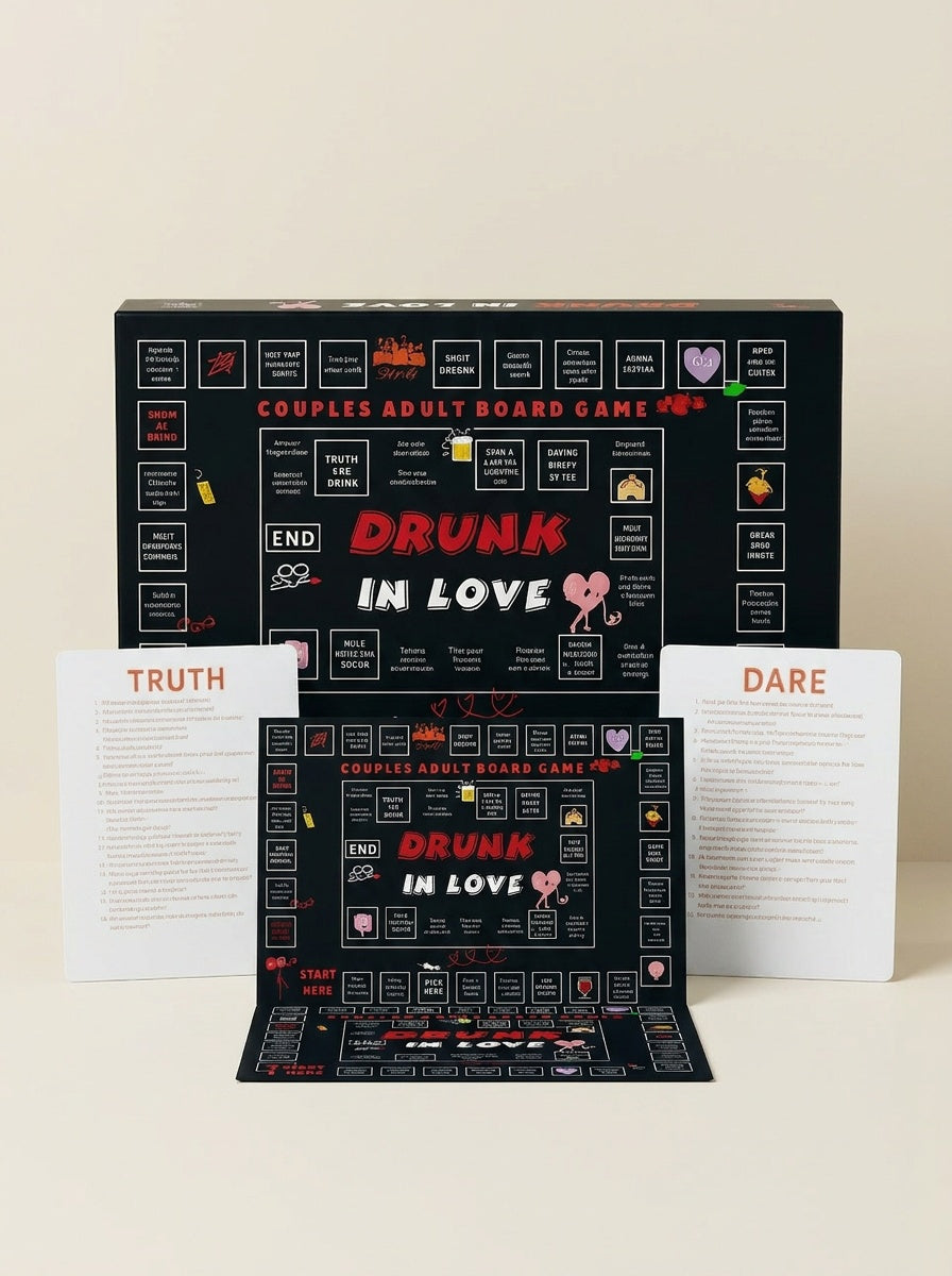 Couples Adult Board Game Set – Romantic Truth or Dare & Drinking Games